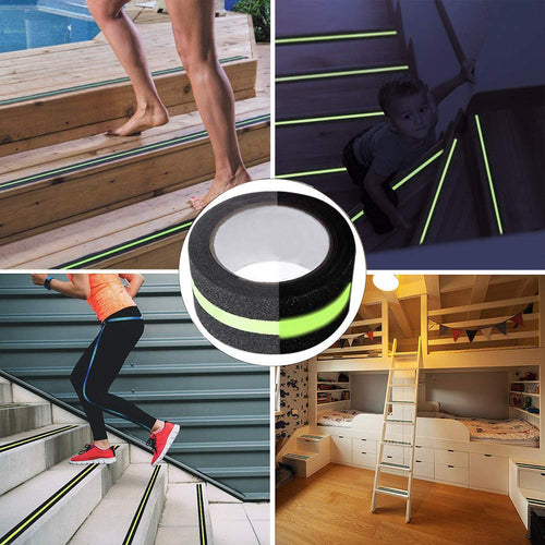 Glow in dark anti slip stair tape close-up