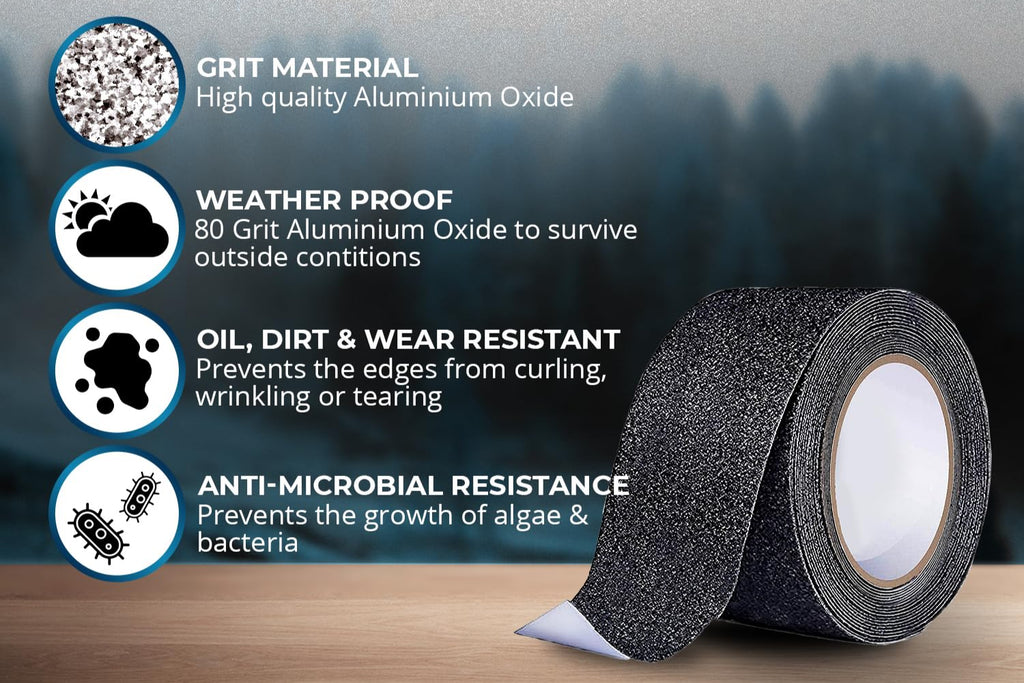 Anti-skid black tape for stairs 5M