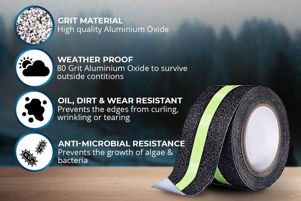 Anti-skid glow in dark tape for stairs 18M