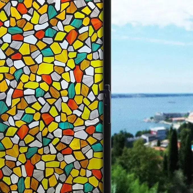 Privacy decorative glass film pattern