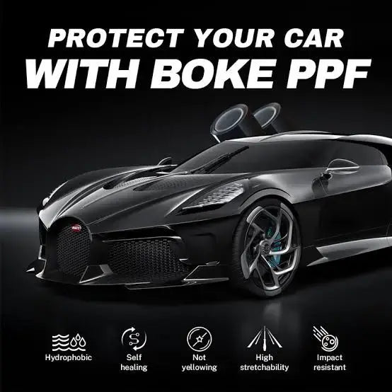 Black gloss TPU paint protection film car hood