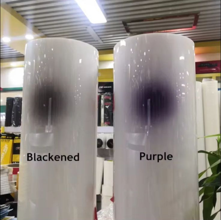 Photochromic headlight tint purple black