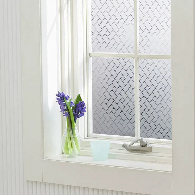 Rectangle frosted privacy film for windows