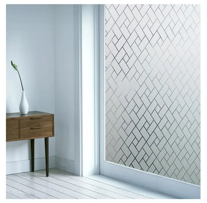 Rectangle pattern frosted glass film