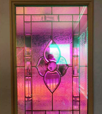 Red iridescent holographic window film
