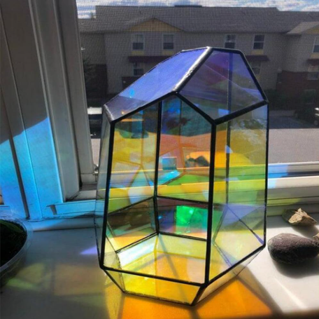 Blue rainbow decorative window film India RSH