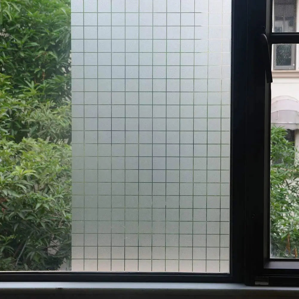 Square frosted privacy film for windows