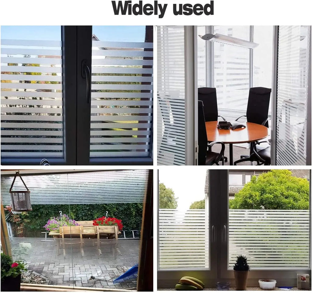 Stripe frosted film privacy window