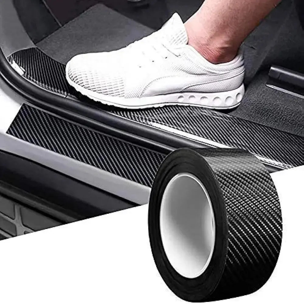 Carbon fiber anti-scratch tape for car door edges