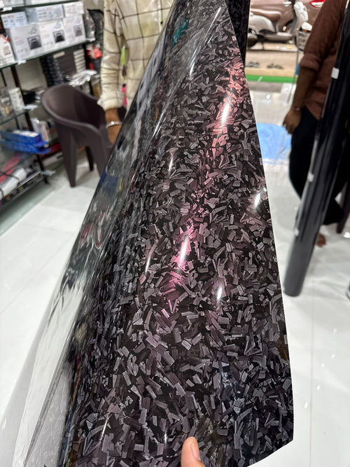 Red tint forged carbon vinyl wrap India RSH