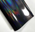 Black carbon fiber 5D gloss laser rainbow wrap