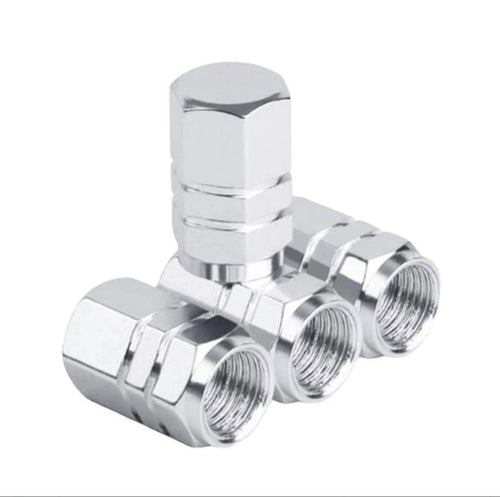 Aluminium Wheel Tire Valve Dust Caps (4pcs)