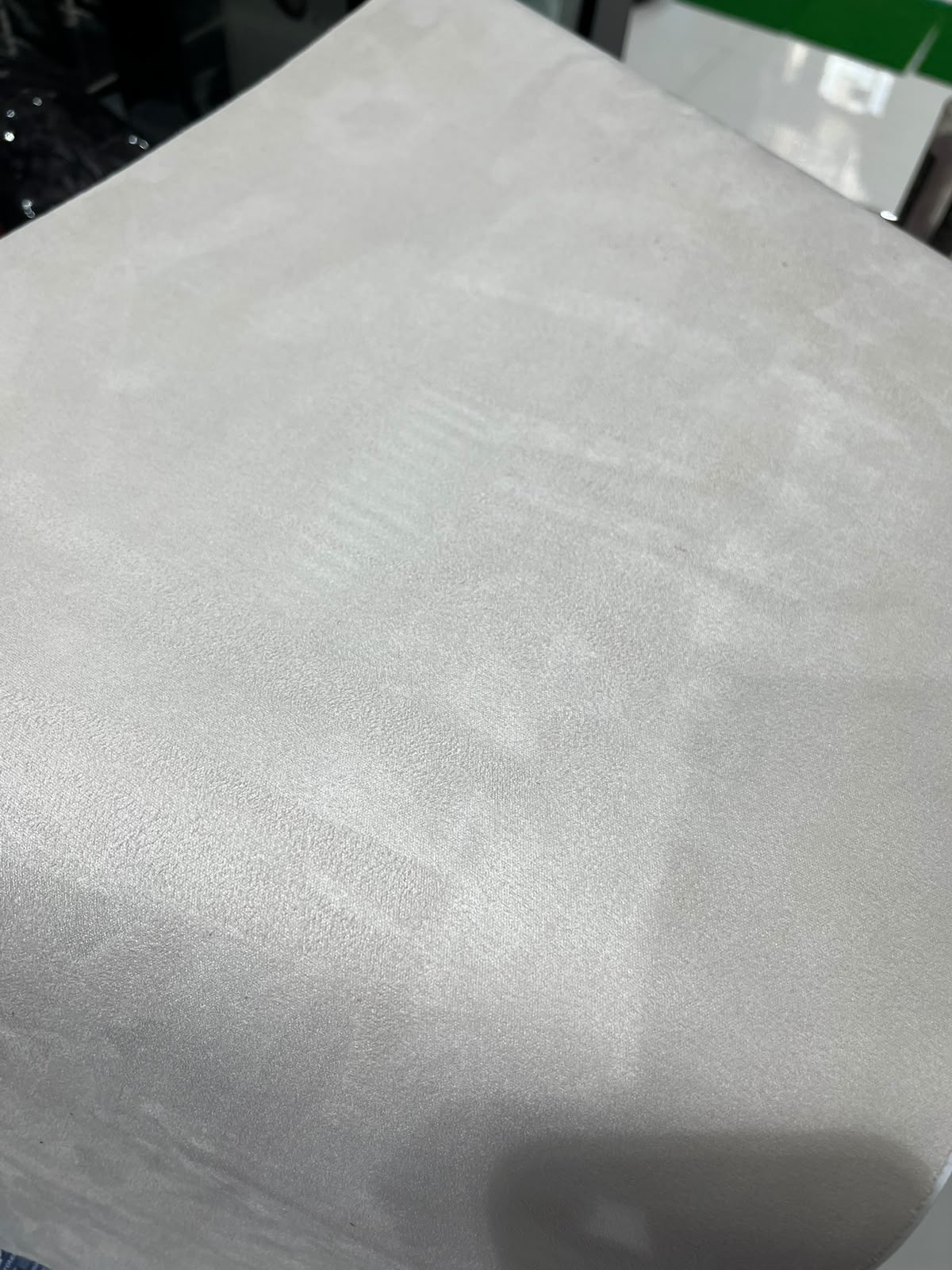 White alcantara fabric for car interior close-up detail