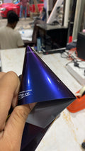 Blue purple chameleon car wrap