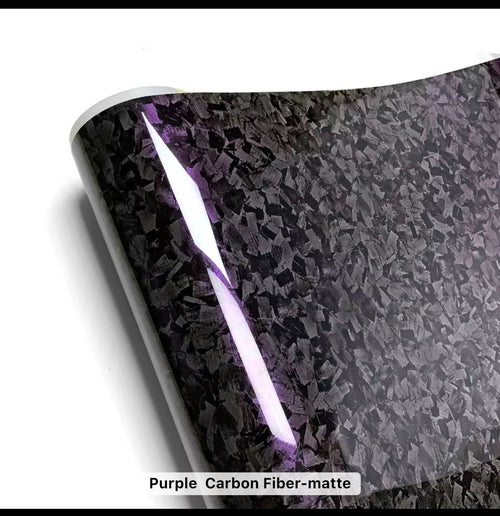 Black forged carbon with purple tint vinyl wrap