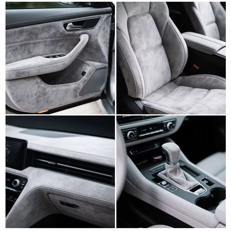 Grey suede car interior wrap India RSH buy online