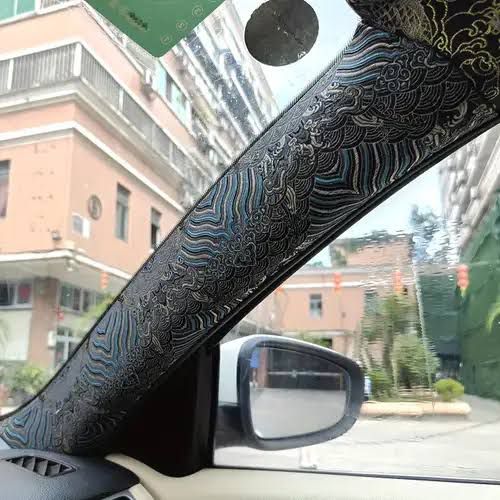 Yellow alcantara fabric car dashboard wrap India RSH
