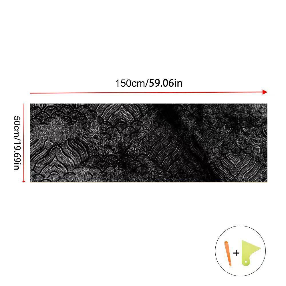 Black alcantara faux suede car interior fabric