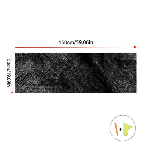 Black alcantara faux suede car interior fabric