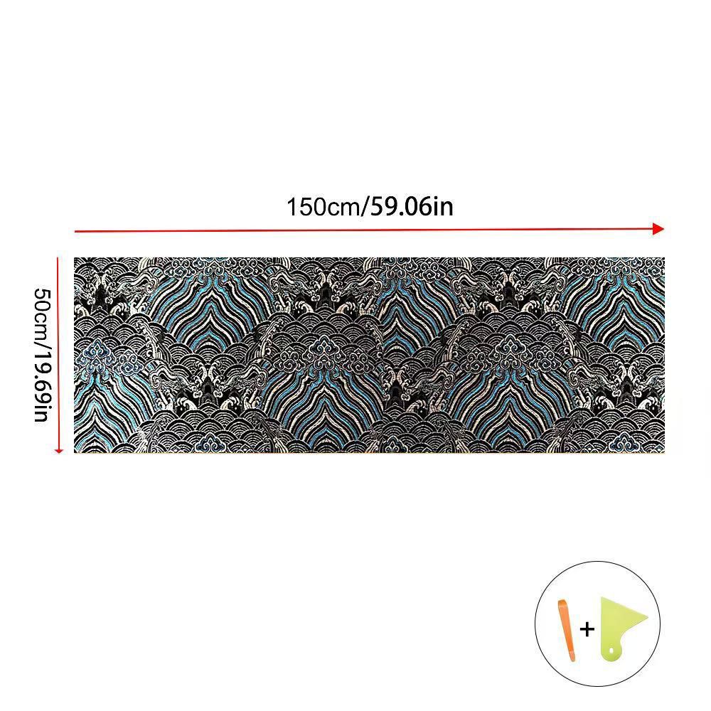 Black blue alcantara suede car interior fabric