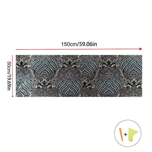 Black blue alcantara suede car interior fabric