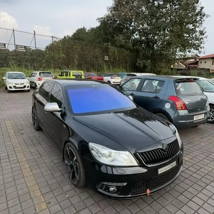 Blue chameleon windshield film UV protection