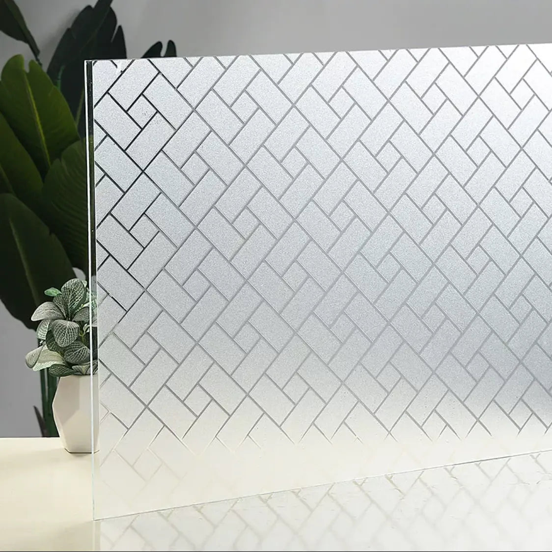 Rectangle frosted film applied on window India