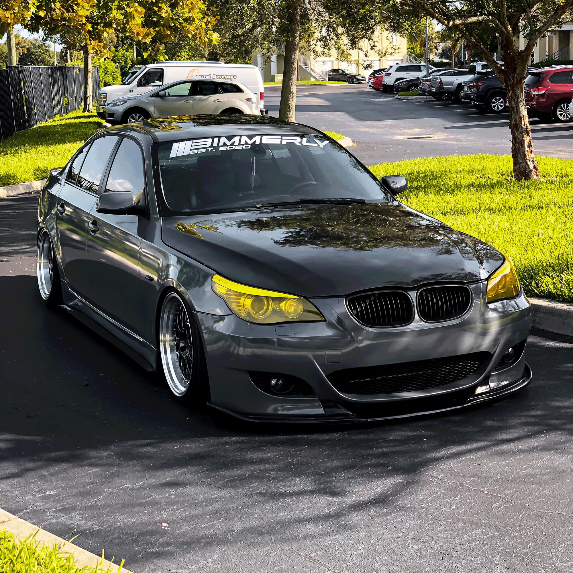 Yellow headlight tint film for cars
